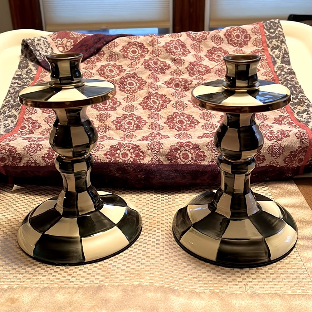 MacKenzie Childs Candle Stick Holders